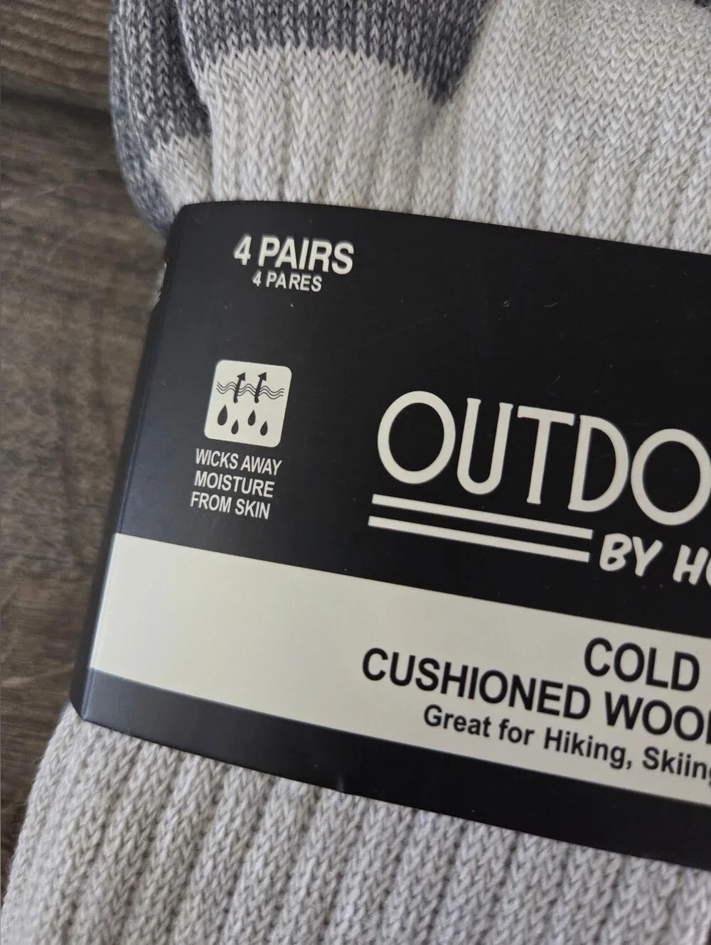 Kids' Cushioned Wool Blend Crew Socks Size M NWT